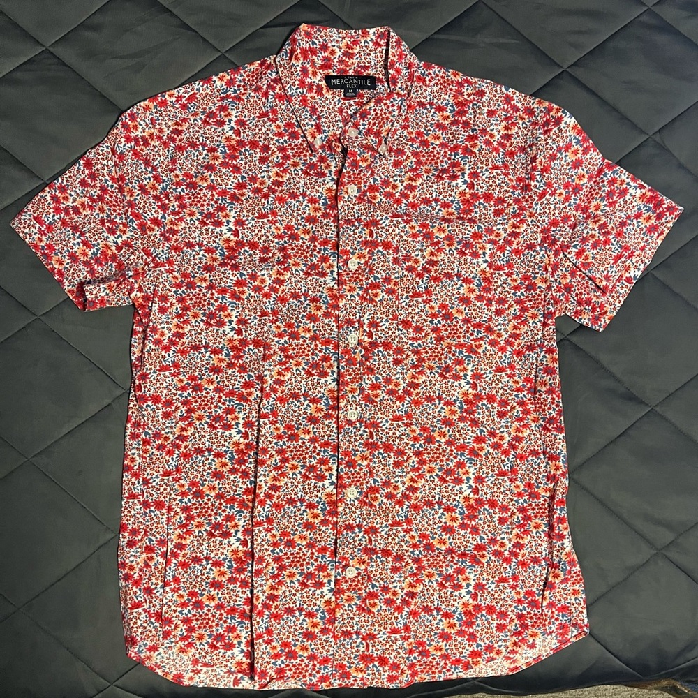 J. Crew Red Floral Shirt